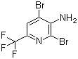 structure of CAS# 1214365-67-9, 2,4-二溴-6-(三氟甲基)-3-吡啶胺