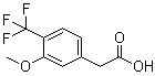 structure of CAS# 1214372-96-9, 3-Methoxy-4-(trifluoromethyl)benzeneacetic acid