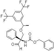 CAS 登录号：1214741-16-8, N-[(1S)-2-[(1R)-1-[3,5-二(三氟甲基)苯基]乙氧基]-1-甲酰基-1-苯基乙基]氨基甲酸苄酯
