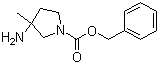 3-氨基-3-甲基-1-吡咯烷羧酸苯甲酯分子结构 (CAS 1215020-90-8)
