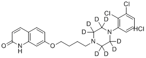 CAS # 1215383-78-0, Dehydro Aripiprazole-d8 Hydrochloride, 7-{4-[4-(2,3-Dichlorophenyl)(2H8)-1-piperazinyl]butoxy}-2(1H)-quinolinone hydrochloride (1:1)
