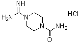CAS 登录号：1215585-53-7, 4-(氨基亚胺甲基)-1-哌嗪甲酰胺盐酸盐