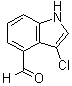 3-氯-1H-吲哚-4-甲醛分子结构 (CAS 1216113-27-7)