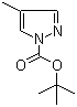 CAS # 121669-69-0, 4-Methylpyrazole-1-carboxylic acid tert-butyl ester, 1-tert-Butoxycarbonyl-4-methylpyrazole, 4-Methyl-1H-pyrazole-1-carboxylic acid 1,1-dimethylethyl ester