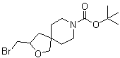 structure of CAS# 1216815-21-2, 3-(Bromomethyl)-2-oxa-8-azaspiro[4.5]decane-8-carboxylic acid 1,1-dimethylethyl ester