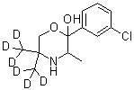CAS 登录号：1216893-18-3, 2-(3-氯苯基)-3-甲基-5,5-二(三氘甲基)吗啉-2-醇