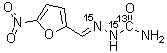 structure of CAS# 1217220-85-3, Nitrofurazone-<sup>13</sup>C,<sup>15</sup>N<sub>2</sub>