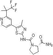CAS # 1217486-61-7, BYL-719, (2S)-N1-[4-Methyl-5-[2-(2,2,2-trifluoro-1,1-dimethylethyl)-4-pyridinyl]-2-thiazolyl]-1,2-pyrrolidinedicarboxamide