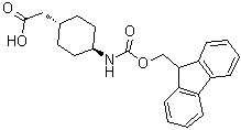 trans-4-[[(9H-Fluoren-9-ylmethoxy)carbonyl]amino]cyclohexaneacetic acid molecular structure (CAS 1217650-00-4)