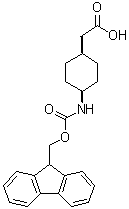 structure of CAS# 1217675-84-7, cis-4-[[(9H-Fluoren-9-ylmethoxy)carbonyl]amino]cyclohexaneacetic acid