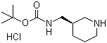structure of CAS# 1217778-64-7, (R)-tert-Butyl [[piperidin-3-yl]methyl]carbamate hydrochloride