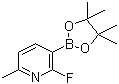 structure of CAS# 1218790-38-5, 2-Fluoro-6-methylpyridine-3-boronic acid pinacol ester