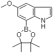 5-甲氧基-1H-吲哚-7-硼酸频哪醇酯分子结构 (CAS 1219637-79-2)