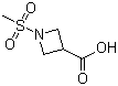 structure of CAS# 1219828-27-9, 1-(Methylsulfonyl)-3-azetidinecarboxylic acid