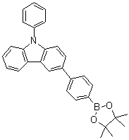 structure of CAS# 1219956-30-5, 9-Phenyl-3-[4-(4,4,5,5-tetramethyl-1,3,2-dioxaborolan-2-yl)phenyl]-9H-carbazole