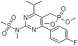 P-[[4-(4-氟苯基)-6-(1-甲基乙基)-2-[甲基(甲基磺酰基)氨基]-5-嘧啶基]甲基]膦酸二甲酯分子结构 (CAS 1221497-92-2)