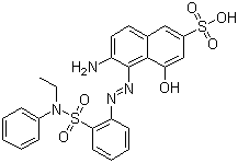 CAS # 12217-34-4, Acid Red 57, 6-Amino-5-[[2-[(ethylphenylamino)sulphonyl]phenyl]azo]-4-hydroxynaphthalene-2-sulphonic acid