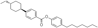 CAS 登录号：122230-65-3, 反式-4-(4-乙基环己基)苯甲酸对庚基苯酚酯