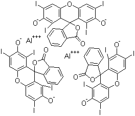 CAS # 12227-78-0, Erythrosine Lake, C.I. 45430, 3',6'-Dihydroxy-2',4',5',7'-tetraiodospiro[isobenzofuran-1(3H),9'(9H)-xanthen]-3-one aluminum salt, Pigment Red 172 Aluminum Lake, Food Red NO. 3 Alumium Lake