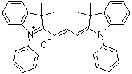 CAS 登录号：122295-58-3, 2-[(E)-5-(3,3-二甲基-1-苯基-1,3-二氢-2H-吲哚-2-亚基)-1-丙烯基]-3,3-二甲基-1-苯基-3H-吲哚鎓氯化物