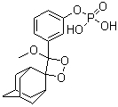 structure of CAS# 122341-56-4, 3-(2'-螺旋金刚烷)-4-甲氧基-4-(3''-磷酰氧基)苯-1,2-二氧杂环丁烷