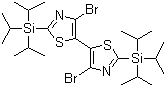 structure of CAS# 1223559-98-5, 4,4'-二溴-2,2'-双(三异丙基硅烷基)-5,5'-联噻唑