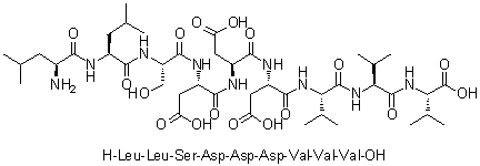 CAS # 1224322-83-1, L-Leucyl-L-leucyl-L-seryl-L-alpha-aspartyl-L-alpha-aspartyl-L-alpha-aspartyl-L-valyl-L-valyl-L-valine