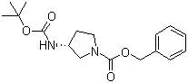 (R)-1-Cbz-3-Boc-Aminopyrrolidine molecular structure (CAS 122536-75-8)