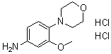structure of CAS# 1226776-91-5, 3-Methoxy-4-(4-morpholinyl)benzenamine dihydrochloride