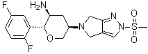 structure of CAS# 1226781-44-7, (2R,3S,5R)-2-(2,5-二氟苯基)-5-[2-(甲基磺酰基)-2,6-二氢吡咯并[3,4-c]吡唑-5(4H)-基]四氢-2H-吡喃-3-胺