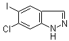 structure of CAS# 1227269-39-7, 6-Chloro-5-iodo-1H-indazole