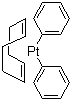 二苯基(1,5-环辛二烯)铂(II)分子结构 (CAS 12277-88-2)