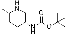 structure of CAS# 1227917-63-6, N-[(3R,6S)-6-甲基-3-哌啶基]氨基甲酸叔丁酯
