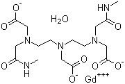 CAS # 122795-43-1, Gadodiamide hydrate, Gadolinium 5,8-bis(carboxylatomethyl)-2-[2-(methylamino)-2-oxoethyl]-10-oxo-2,5,8,11-tetraazadodecane-1-carboxylate hydrate