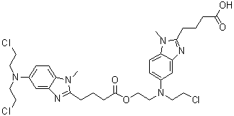 CAS 登录号：1228551-91-4, 5-[双(2-氯乙基)氨基]-1-甲基-1H-苯并咪唑-2-丁酸 2-[[2-(3-羧基丙基)-1-甲基-1H-苯并咪唑-5-基](2-氯乙基)氨基]乙基酯