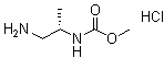 structure of CAS# 1229025-32-4, N-[(1S)-2-Amino-1-methylethyl]-carbamic acid methyl ester hydrochloride (1:1)
