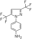 4-(3,5-双(三氟甲基)-1H-吡唑-1-基)苯胺分子结构 (CAS 123066-64-8)