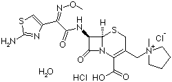 structure of CAS# 123171-59-5, Cefepime hydrochloride