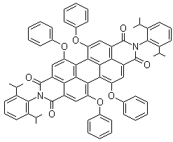 structure of CAS# 123174-58-3, N,N'-Bis(2,6-diisopropylphenyl)-1,6,7,12-tetraphenoxyperylene-3,4:9,10-tetracarboxdiimide