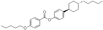 4-(Pentyloxy)benzoic acid 4-(trans-4-pentylcyclohexyl)phenyl ester molecular structure (CAS 1233010-35-9)