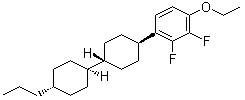 structure of CAS# 123560-48-5, 1-Ethoxy-2,3-difluoro-4-[(trans,trans)-4'-propyl[1,1'-bicyclohexyl]-4-yl]benzene