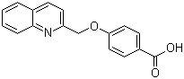 structure of CAS# 123724-16-3, 4-(2-Quinolinylmethoxy)benzoic acid