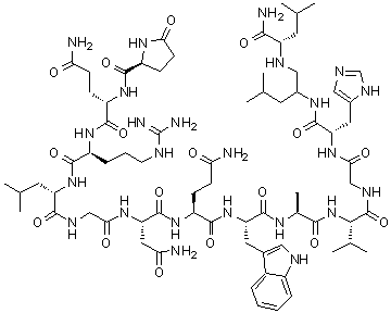 CAS # 123809-85-8, (S)-13-[N2-(2-Amino-4-methylpentyl)-L-leucinamide]-14-de-L-methioninamide-bombesin