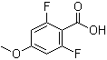 2,6-二氟-4-甲氧基苯甲酸分子结构 (CAS 123843-65-2)