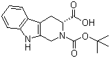 structure of CAS# 123910-26-9, N-Boc-D-1,2,3,4-tetrahydro-beta-carboline-3-carboxylic acid
