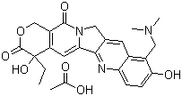 CAS # 123948-88-9, Topotecan acetate, 4-Ethyl-4,9-dihydroxy-10-[(dimethylamino)methyl]-1H-pyrano[3',4':6,7]indolizino[1,2-b]quinoline-3,14(4H,12H)-dione acetate