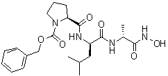 CAS 登录号：123984-15-6, 1-[(苯基甲氧基)羰基]-L-脯氨酰-D-亮氨酰-N-羟基-D-丙氨酰胺