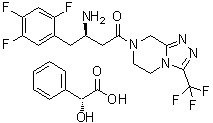 CAS 登录号：1240038-86-1, (alphaR)-alpha-羟基苯乙酸与(3R)-3-氨基-1-[5,6-二氢-3-(三氟甲基)-1,2,4-三唑并[4,3-a]吡嗪-7(8H)-基]-4-(2,4,5-三氟苯基)-1-丁酮的化合物