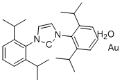 structure of CAS# 1240328-73-7, 1,3-Bis(2,6-di-i-propylphenyl)imidazol-2-ylidenegold(I) hydroxide