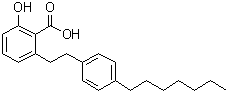 structure of CAS# 1243583-85-8, 2-[2-(4-Heptylphenyl)ethyl]-6-hydroxybenzoic acid
